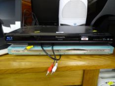 Panasonic DMP-BD60 Blu-ray disc player and a Goodmans DVD/CD player E/T