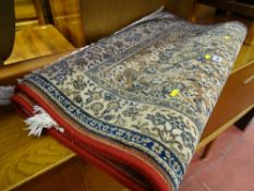 Small floral tassel ended rug