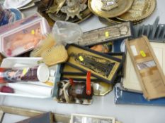 Mixed parcel of items including dolls, toast racks etc