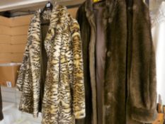 Astraka acrylic skin effect lady's jacket and an Astraka acrylic 'fur' coat