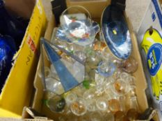 Box of mixed glassware
