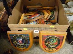 Box with coat of arms shields contents