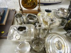 Good quantity of EPNS, brass gong etc