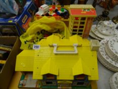Fisher Price playhouse and garage