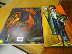 Two comical Continental paintings on panels