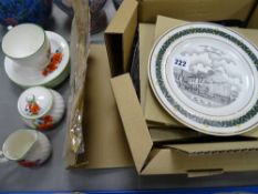 Quantity of local scene commemorative plates