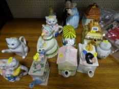Parcel of novelty teapots