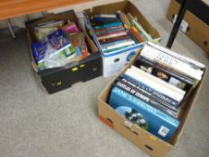 Three boxes of mixed books, mainly reference including militaria, art etc