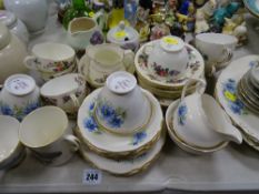 Parcel of mixed teaware including Colclough, Radford jug and pot etc