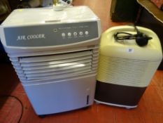 Portable air cooler and a dehumidifier E/T