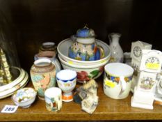 Parcel of cabinet china and similar and a boule clock in a dome