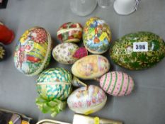 Quantity of papier mache eggs etc