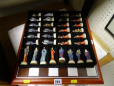 'Good -v- Evil' chess set with board