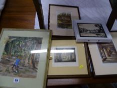 STELLA GRAESSER watercolour - woodland scene and a quantity of English countryside and other scene