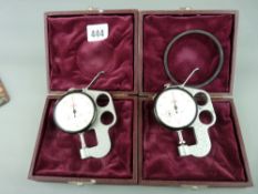 Two cased Baty of London measuring devices