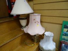 Quantity of decorative table lamps and shades