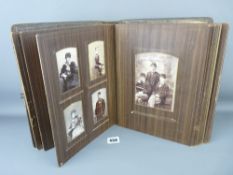 Victorian photograph album with contents