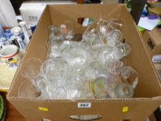 Box of mixed glassware