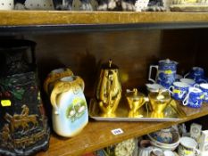 Parcel of mixed porcelain including lustre teaware, blue and white, Oriental etc