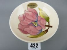 Moorcroft tulip decorated pin dish