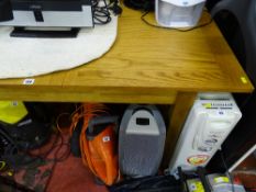 Light oak extending dining table