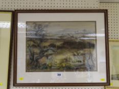 HELEN STEINTHAL watercolour - marshland scene