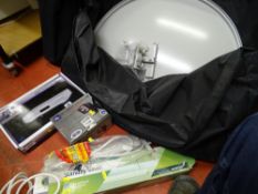 Portable satellite dish and receiver, security light 150 etc E/T