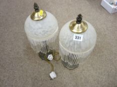 Pair of Art Deco style lustre table lamps