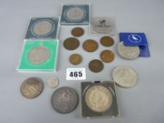 Small parcel of commemorative and other crowns including Victoria 1889 and George VI 1937