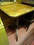 Square topped tripod table