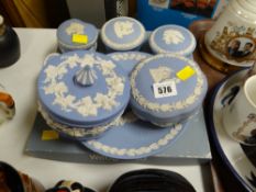Parcel of Wedgwood blue & white Jasperware