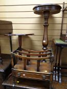 Reproduction torchére wine table & mahogany Canterbury