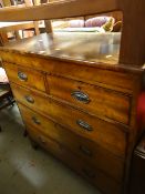 Early nineteenth century mahogany chest of two short above three long drawers