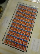 Two sheets of uncirculated 1966 Christmas stamps