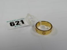 An 18ct gold Cartier band ring