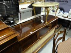 A late twentieth century Garrard Civic gramophone cabinet together with an onyx effect table