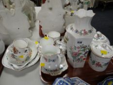 A collection of various Aynsley china including Pembroke patterned tea ware, vases etc