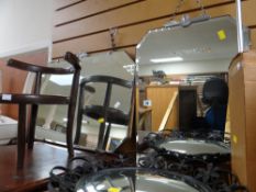 A parcel of three vintage wall mirrors