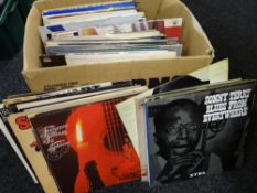 A box of LP records mainly 70s & 80s pop etc