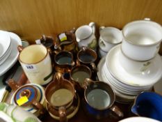 Parcel of Denby teaware, lustre jugs, two items of Torquay ware