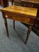 A small nineteenth century rosewood foldover card table with single drawer.