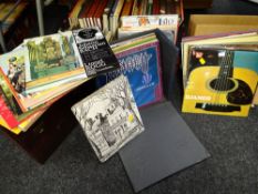A collection of LP & single records mainly easy listening & 'The Life of Brian' etc