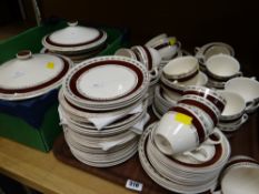 A large parcel of Crown Ducal 'Chatsworth' dinner & teaware