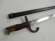 A bayonet and scabbard
