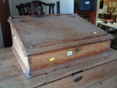 A vintage pine writing slope