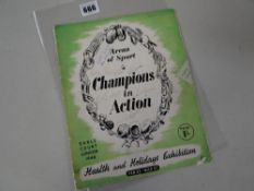 1948 Arena of Sport Champions & Action souvenir programme, signed by Joe Louis, Denis Compton &