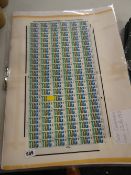 Two large sheets of uncirculated Mint stamps commemorating TUC Congress & Voyage of the Discovery