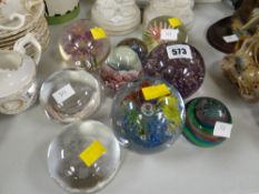 Small collection of glass paperweights