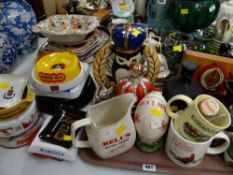 A parcel of drink themed items including water jugs etc