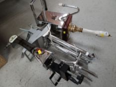 Three modern bar beer pumps